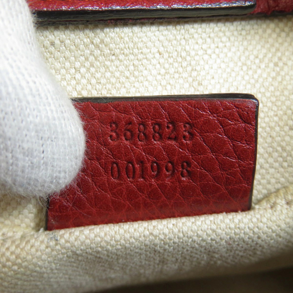 Gucci Bamboo 2way Handbag Calfskin Red - Picture 7 of 11